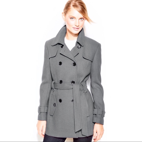 Calvin Klein Jackets & Blazers - Calvin Klein Double-Breasted Belted Pea Coat L